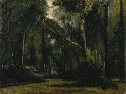 Paul Huet Landscape in the Forest at Compiegne Spain oil painting artist